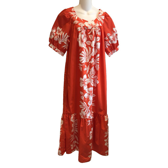 Vintage Royal Creations Hawaiian Hibscus Aloha Muumuu Maxi Dress Size S - Picture 2 of 8